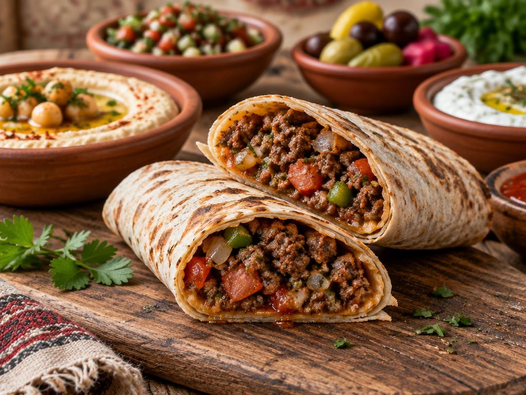 ساندويش مفركة لحمة